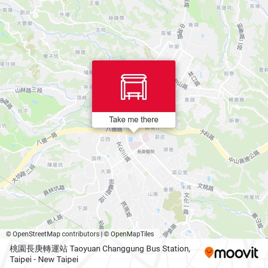 桃園長庚轉運站 Taoyuan Changgung Bus Station map