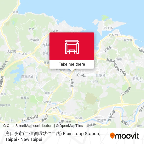 廟口夜市(二信循環站仁二路) Erxin Loop Station map