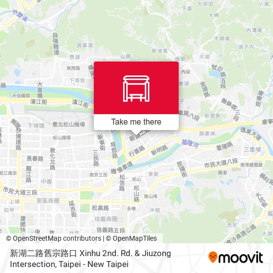 新湖二路舊宗路口 Xinhu 2nd. Rd. & Jiuzong Intersection map