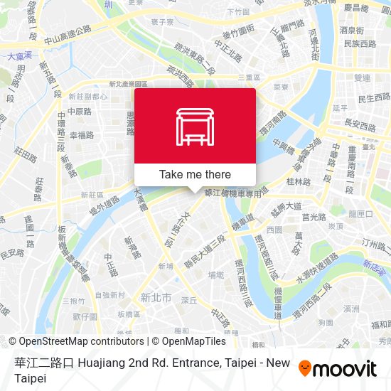 華江二路口 Huajiang 2nd Rd. Entrance map