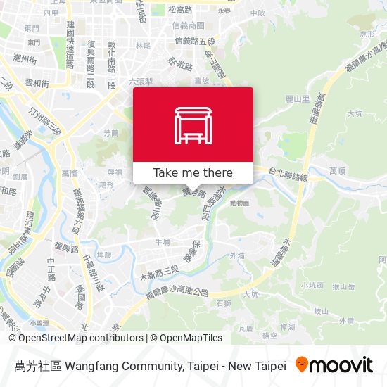 萬芳社區 Wangfang Community map
