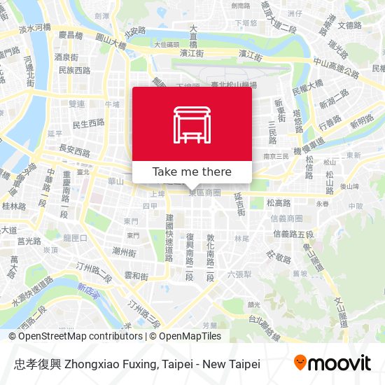 忠孝復興 Zhongxiao Fuxing map