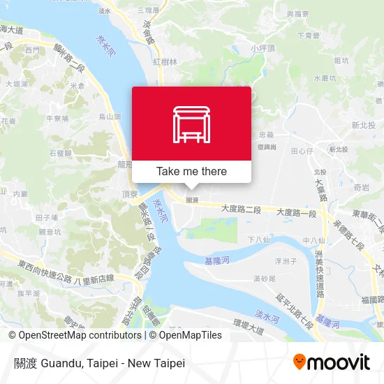 關渡 Guandu map