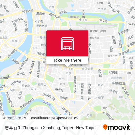 忠孝新生 Zhongxiao Xinsheng map