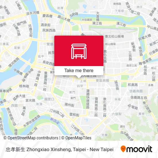 忠孝新生 Zhongxiao Xinsheng地圖