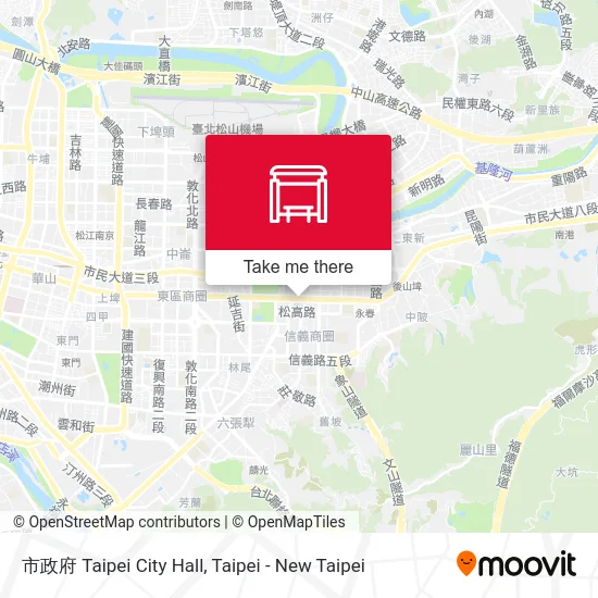 市政府 Taipei City Hall map