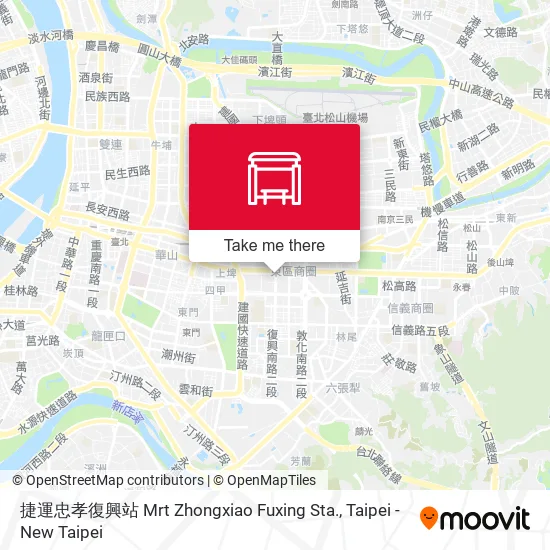 捷運忠孝復興站 Mrt Zhongxiao Fuxing Sta. map