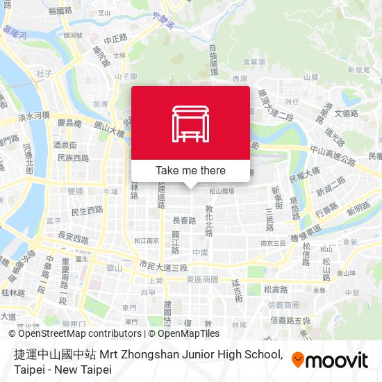 捷運中山國中站 Mrt Zhongshan Junior High School map