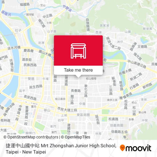 捷運中山國中站 Mrt Zhongshan Junior High School地圖