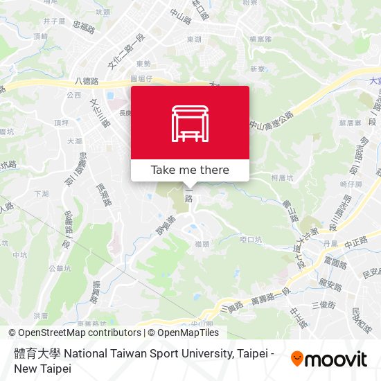 體育大學 National Taiwan Sport University地圖