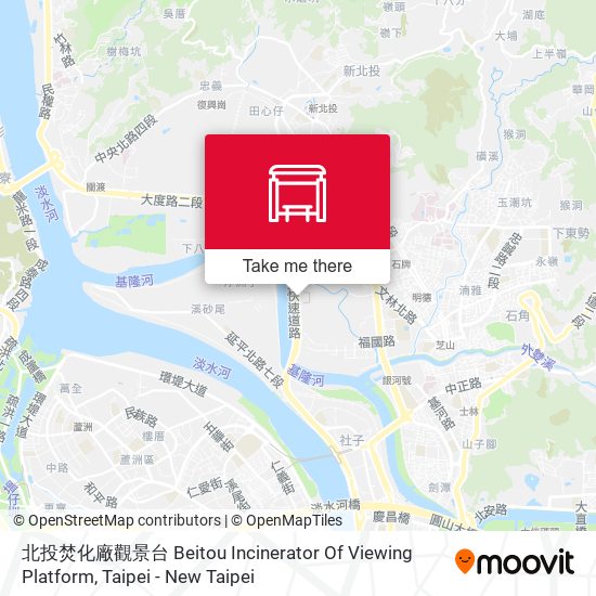 北投焚化廠觀景台 Beitou Incinerator Of Viewing Platform地圖