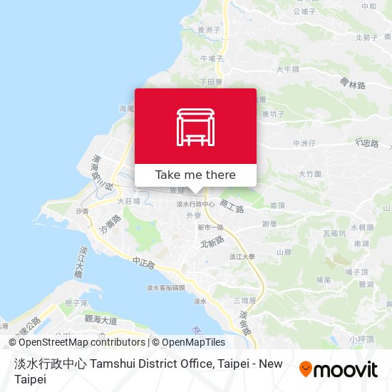 淡水行政中心 Tamshui District Office map