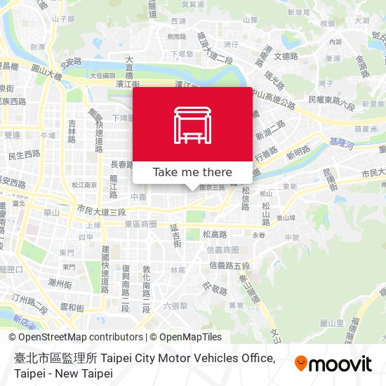 臺北市區監理所 Taipei City Motor Vehicles Office map