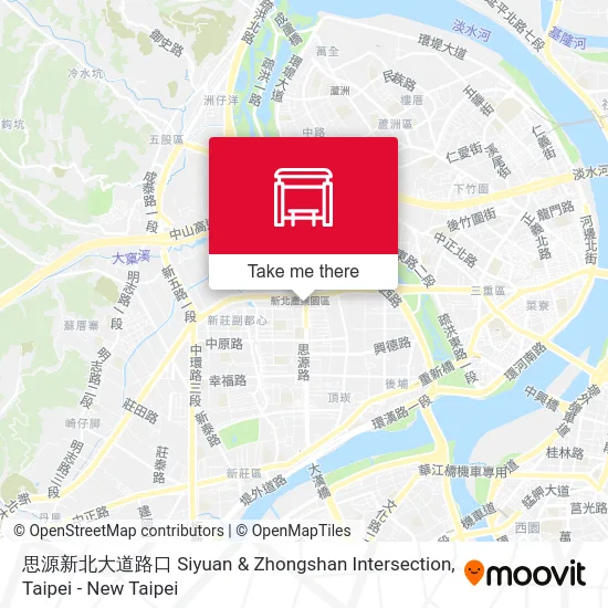 思源新北大道路口 Siyuan & Zhongshan Intersection map