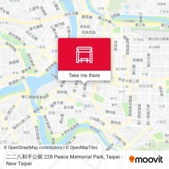 二二八和平公園 228 Peace Memorial Park map