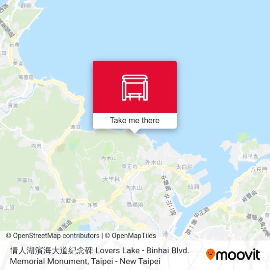 情人湖濱海大道紀念碑 Lovers Lake - Binhai Blvd. Memorial Monument map