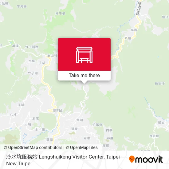 冷水坑服務站 Lengshuikeng Visitor Center map