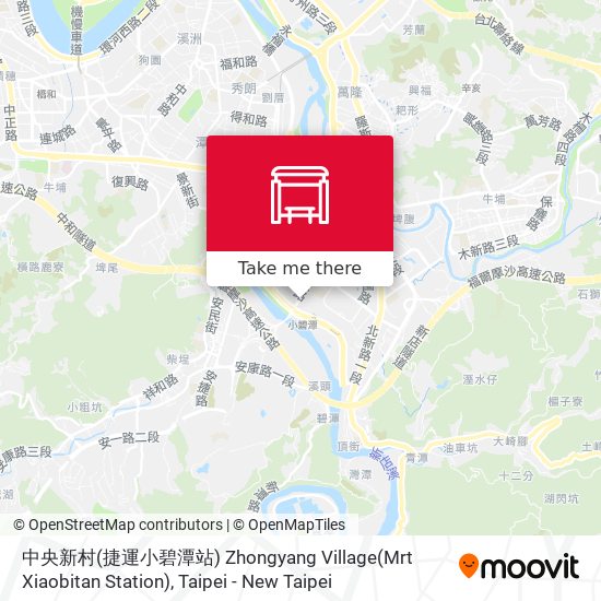 中央新村(捷運小碧潭站) Zhongyang Village(Mrt Xiaobitan Station) map