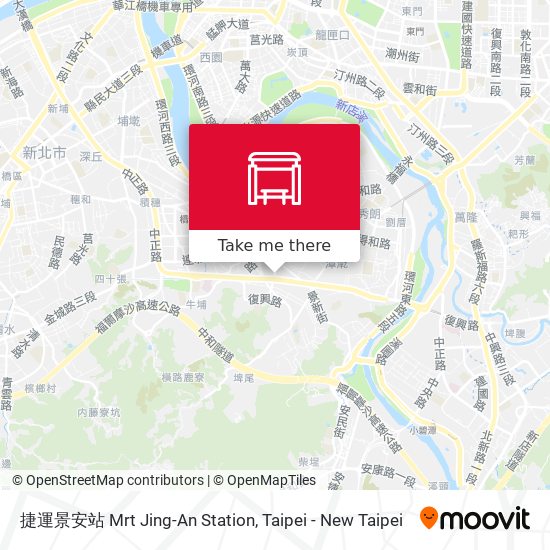 捷運景安站 Mrt Jing-An Station map