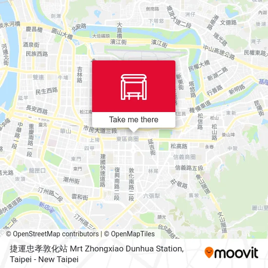捷運忠孝敦化站 Mrt Zhongxiao Dunhua Station map