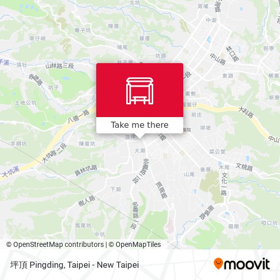 坪頂 Pingding map