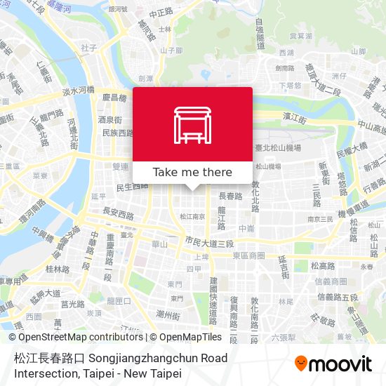 松江長春路口 Songjiangzhangchun Road Intersection map