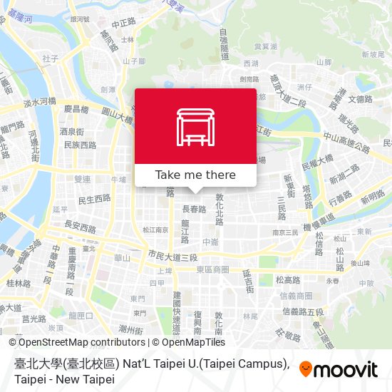臺北大學(臺北校區) Nat’L Taipei U.(Taipei Campus) map