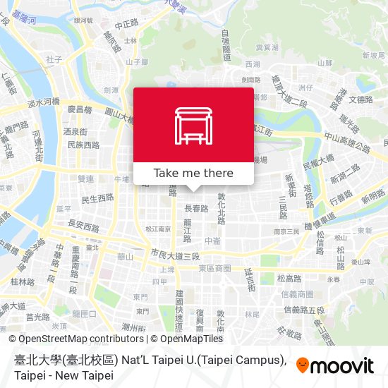 臺北大學(臺北校區) Nat’L Taipei U.(Taipei Campus) map