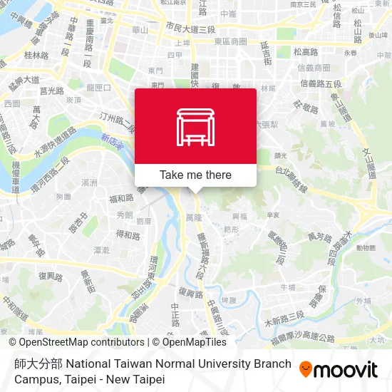 師大分部 National Taiwan Normal University Branch Campus map