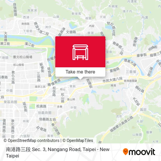 南港路三段 Sec. 3, Nangang Road map