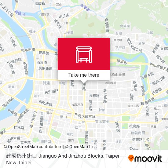 建國錦州街口 Jianguo And Jinzhou Blocks map