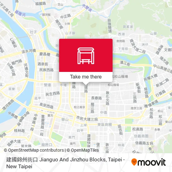 建國錦州街口 Jianguo And Jinzhou Blocks地圖