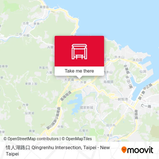 情人湖路口 Qingrenhu Intersection map