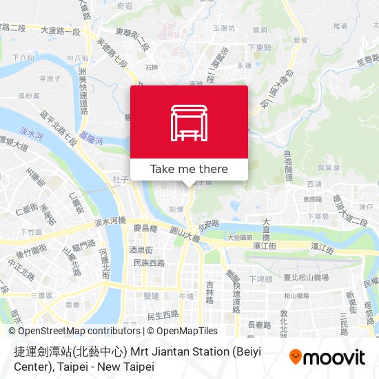 捷運劍潭站(北藝中心) Mrt Jiantan Station (Beiyi Center) map