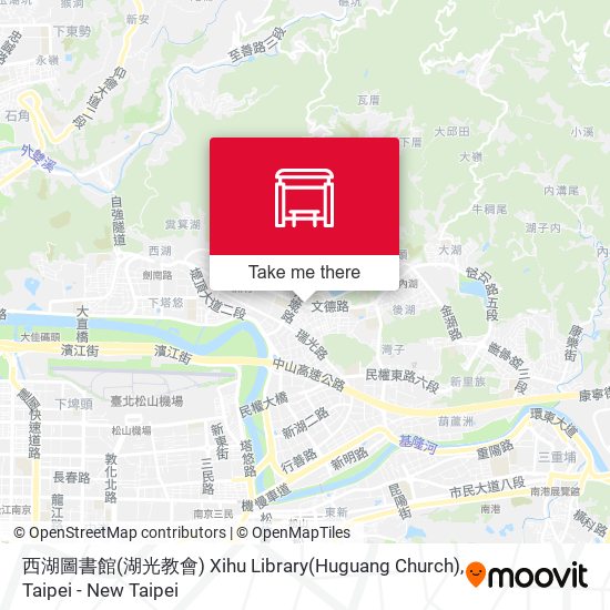西湖圖書館(湖光教會) Xihu Library(Huguang Church) map