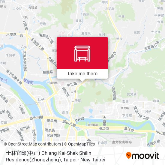 士林官邸(中正) Chiang Kai-Shek Shilin Residence(Zhongzheng) map