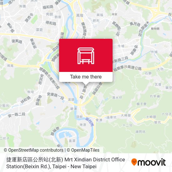 捷運新店區公所站(北新) Mrt Xindian District Office Station(Beixin Rd.)地圖