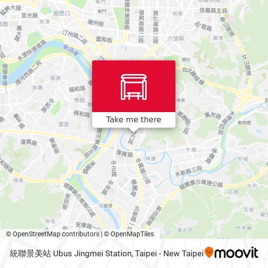 統聯景美站 Ubus Jingmei Station map