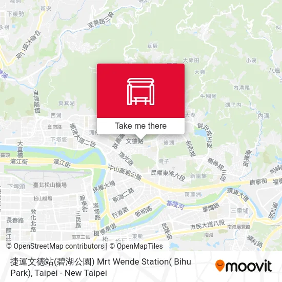 捷運文德站(碧湖公園) Mrt Wende Station( Bihu Park) map