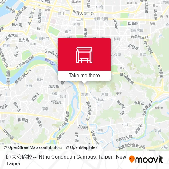 師大公館校區 Ntnu  Gongguan Campus map
