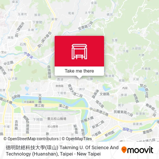 德明財經科技大學(環山) Takming U. Of Science And Technology (Huanshan) map