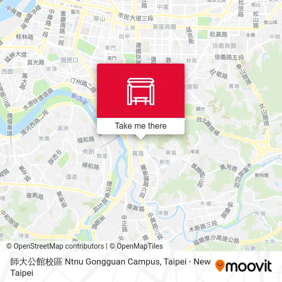 師大公館校區 Ntnu  Gongguan Campus map