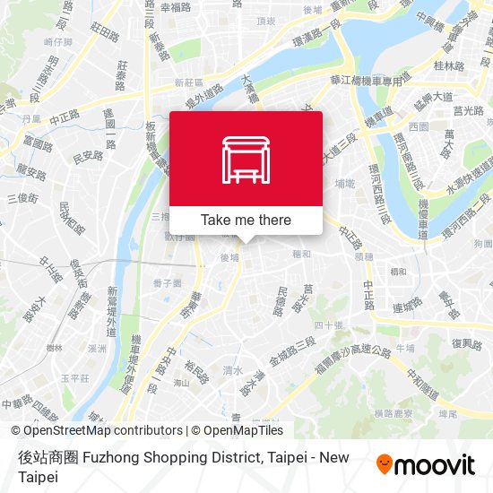 後站商圈 Fuzhong Shopping District map