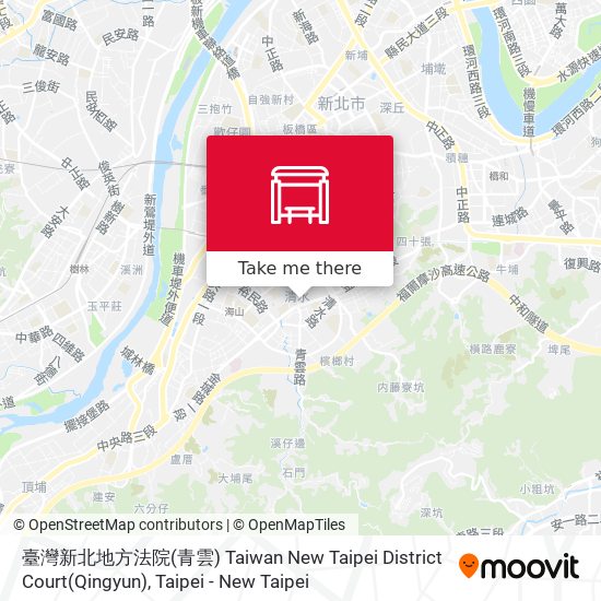 臺灣新北地方法院(青雲) Taiwan New Taipei District Court(Qingyun) map