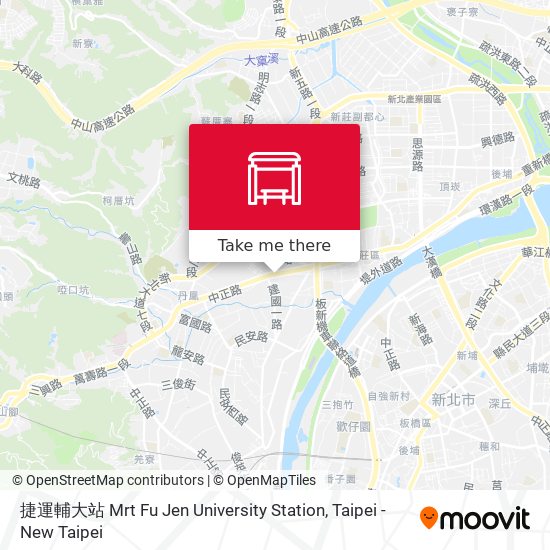 捷運輔大站 Mrt Fu Jen University Station map