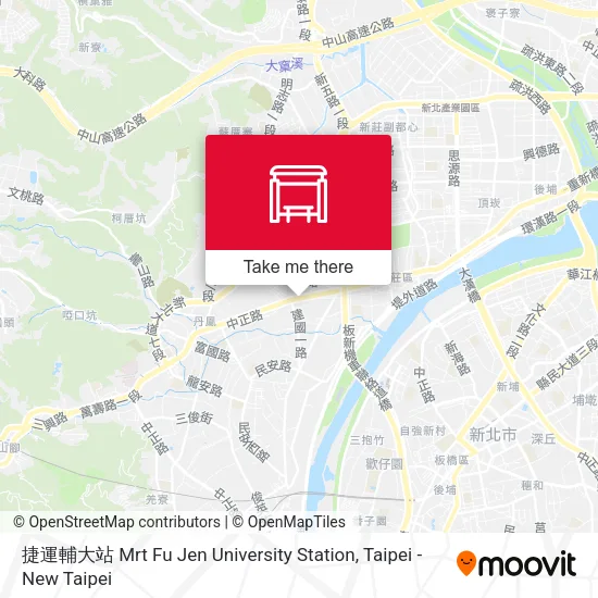 捷運輔大站 Mrt Fu Jen University Station map