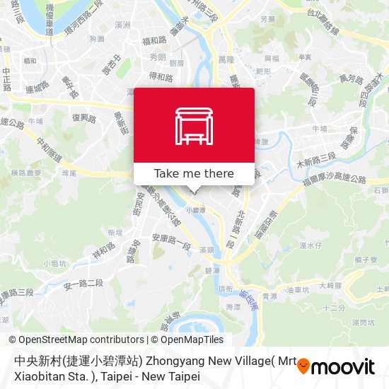中央新村(捷運小碧潭站) Zhongyang New Village( Mrt Xiaobitan Sta. )地圖