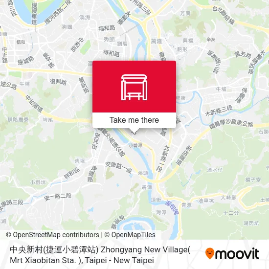 中央新村(捷運小碧潭站) Zhongyang New Village( Mrt Xiaobitan Sta. )地圖