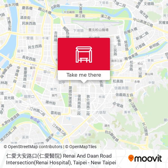 仁愛大安路口(仁愛醫院) Renai And Daan Road Intersection(Renai Hospital) map