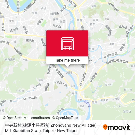 中央新村(捷運小碧潭站) Zhongyang New Village( Mrt Xiaobitan Sta. )地圖
